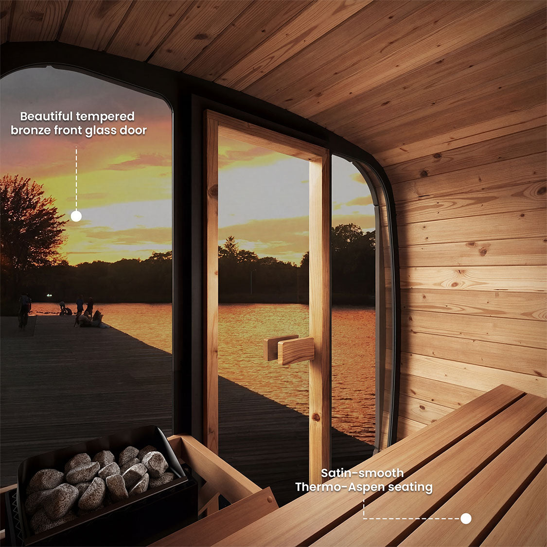 SaunaLife CL4G 3 Person Cube Series Outdoor Sauna Kit