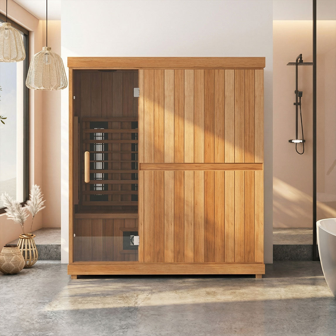 Finnmark FD 3 Infrared Home Sauna with Full Spectrum Heating for Four People
