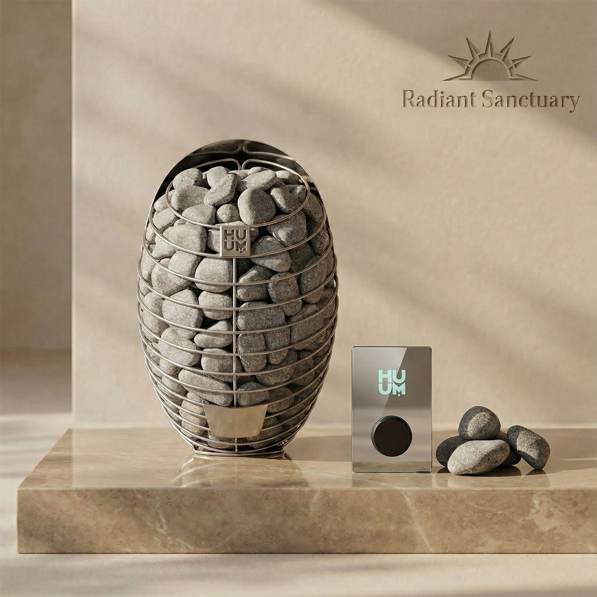 HUUM Drop 9 kW Electric Sauna Heater Package for Luxury Home Saunas