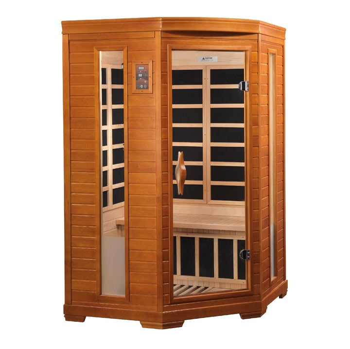 Golden Designs Dynamic Heming Elite 2-Person Ultra Low EMF FAR Infrared Sauna | DYN-6225-02 Elite (Corner Unit)
