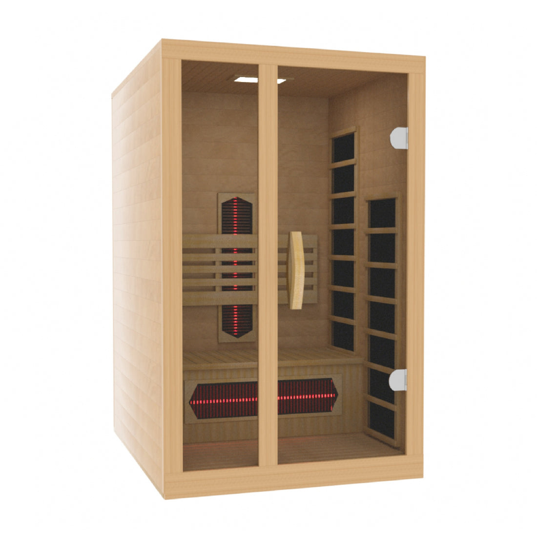 Golden Designs Gracia 1-2 Person Full Spectrum Near Zero EMF Infrared Sauna | DYN-6119-03 FS