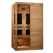 Golden Designs Lucca Elite 2-person Ultra Low EMF FAR Infrared Sauna with Canadian Hemlock
