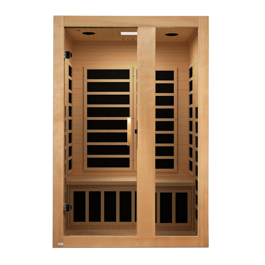 Golden Designs Serena Elite 2-person Ultra Low EMF FAR Infrared Sauna with Canadian Hemlock