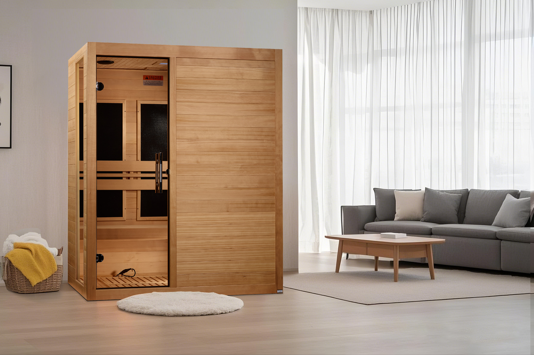 Golden Designs Toscana 3-person Low EMF FAR Infrared Sauna with Canadian Hemlock