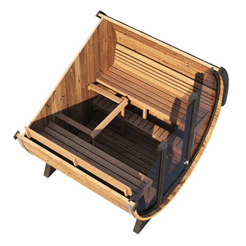 SaunaLife Model EE8G 6-Person ERGO Series Sauna Barrel