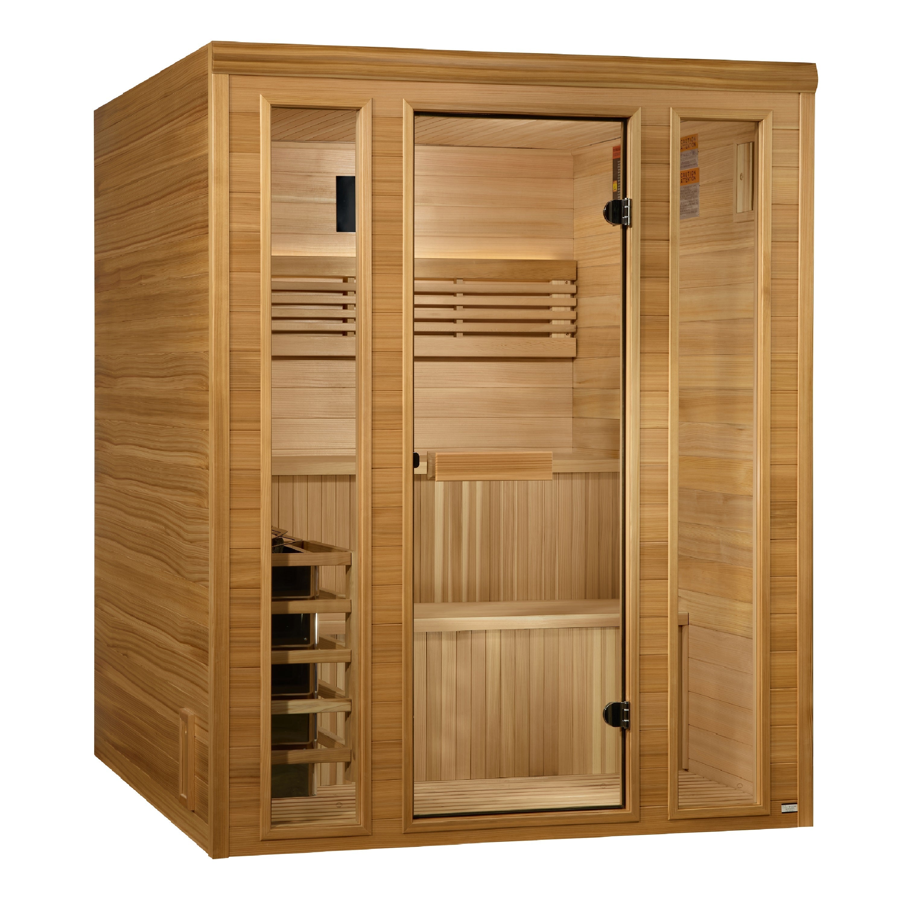 Golden Designs "Engelberg Edition" 6-Person Traditional Steam Sauna – Pacific Premium Clear Cedar