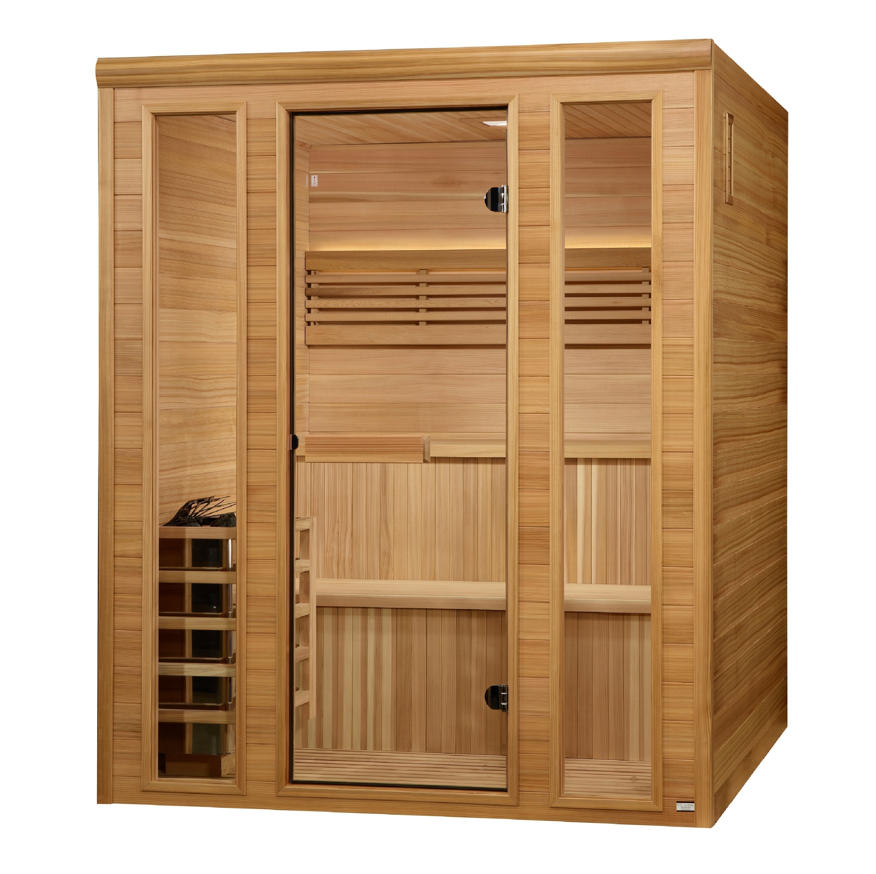 Golden Designs "Engelberg Edition" 6-Person Traditional Steam Sauna – Pacific Premium Clear Cedar