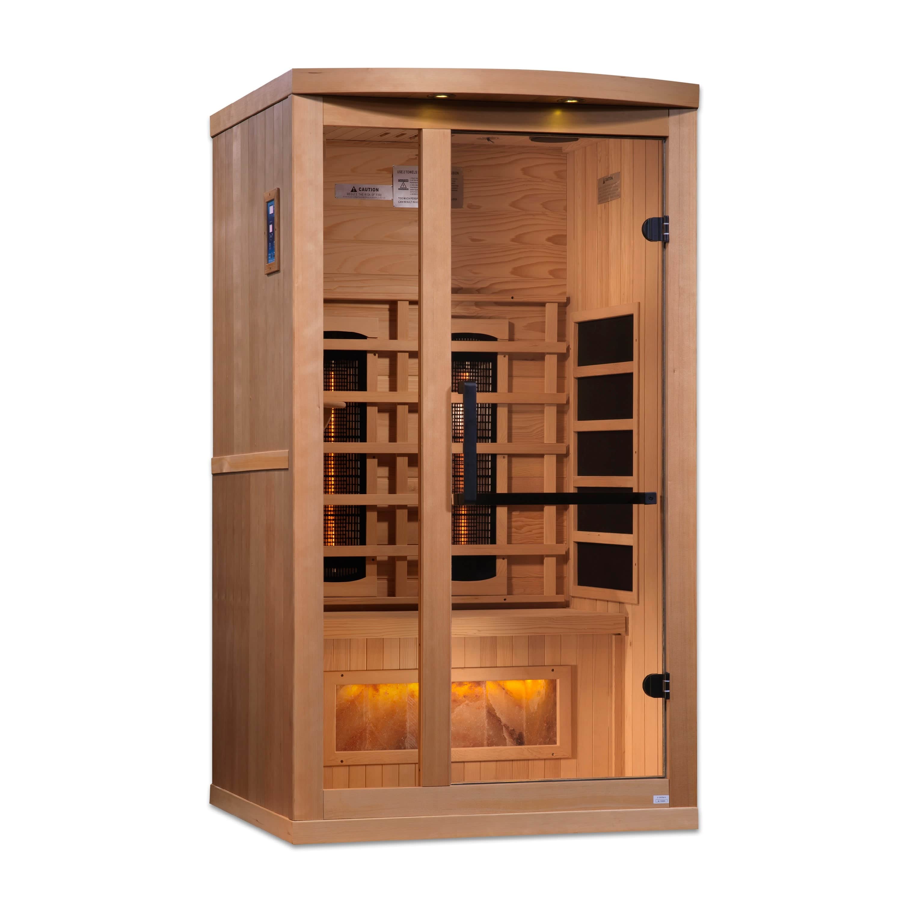 Golden Designs 1-2 Person Full Spectrum Infrared Sauna with Himalayan Salt Bar | GDI-8010-03