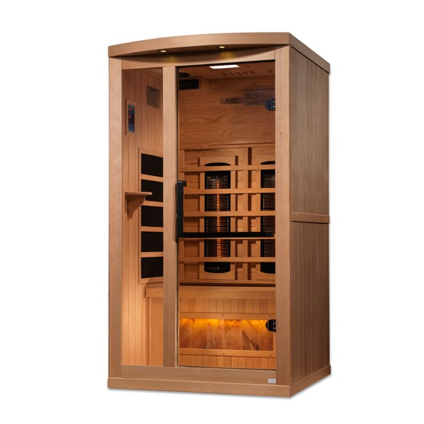 Golden Designs 1-2 Person Full Spectrum Infrared Sauna with Himalayan Salt Bar | GDI-8010-03