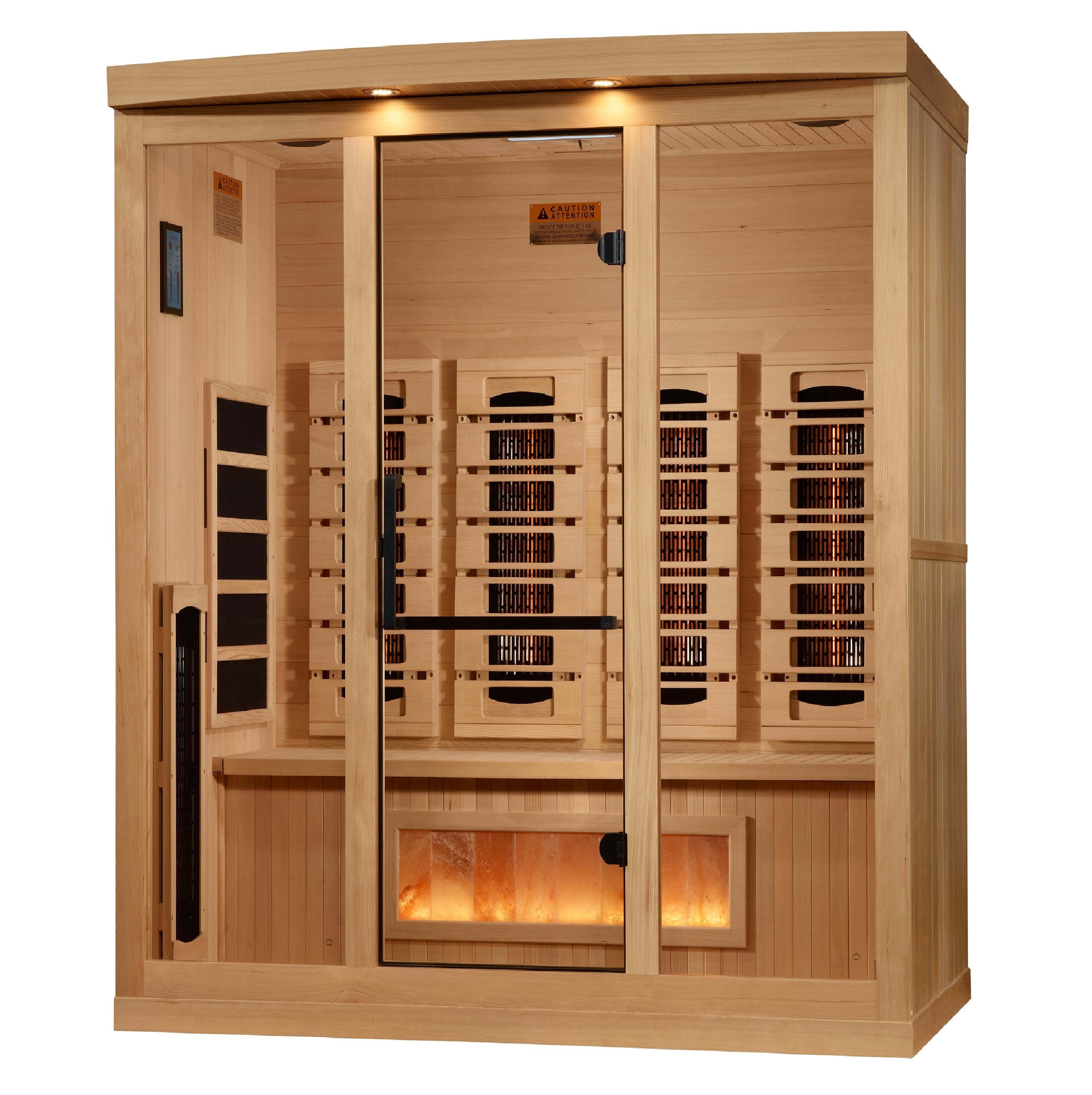 Golden Designs 4-Person Full Spectrum Infrared Sauna with Himalayan Salt Bar | GDI-8040-03