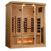 Golden Designs 4-Person Full Spectrum Infrared Sauna with Himalayan Salt Bar | GDI-8040-03