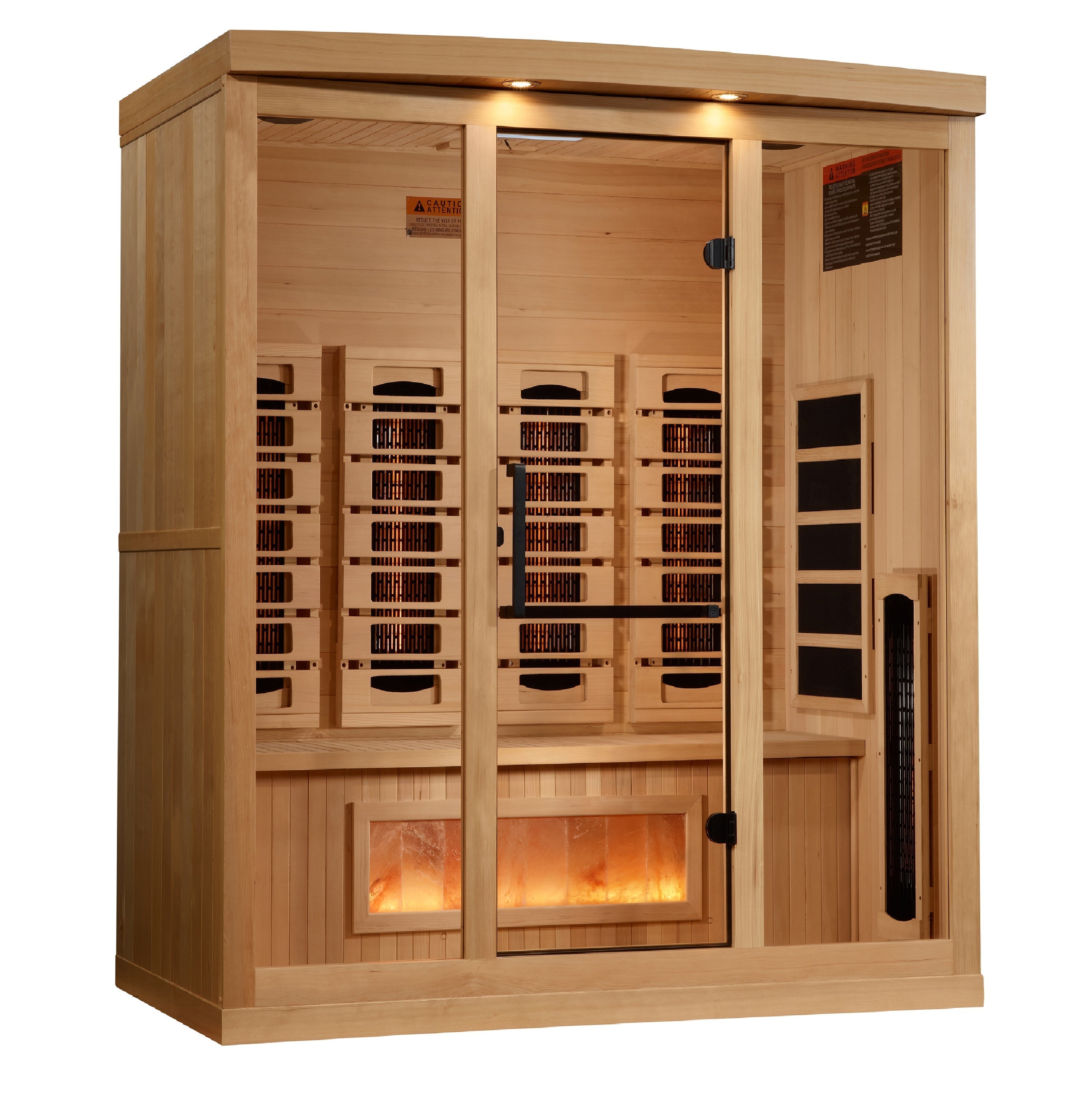 Golden Designs 4-Person Full Spectrum Infrared Sauna with Himalayan Salt Bar | GDI-8040-03