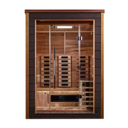 Golden Designs Nora PureTech™ 2-Person Full Spectrum Hybrid Sauna in Red Cedar Wood Interior