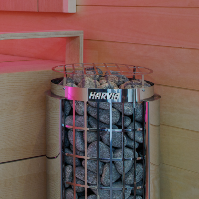 Harvia Cilindro PC90 9kW Sauna Heater with Built-In Controls