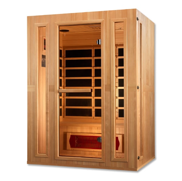 Golden Designs Maxxus "Trinity" Dual Tech 3-Person Low EMF FAR Infrared Sauna with Canadian Hemlock | MX-LS3-01