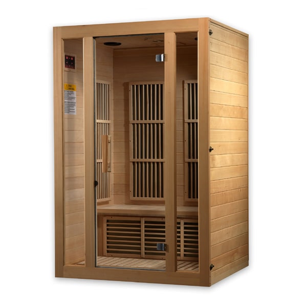 Golden Designs Maxxus Seattle 2-Person Low EMF FAR Infrared Carbon Sauna with Canadian Hemlock | MX-J206-01