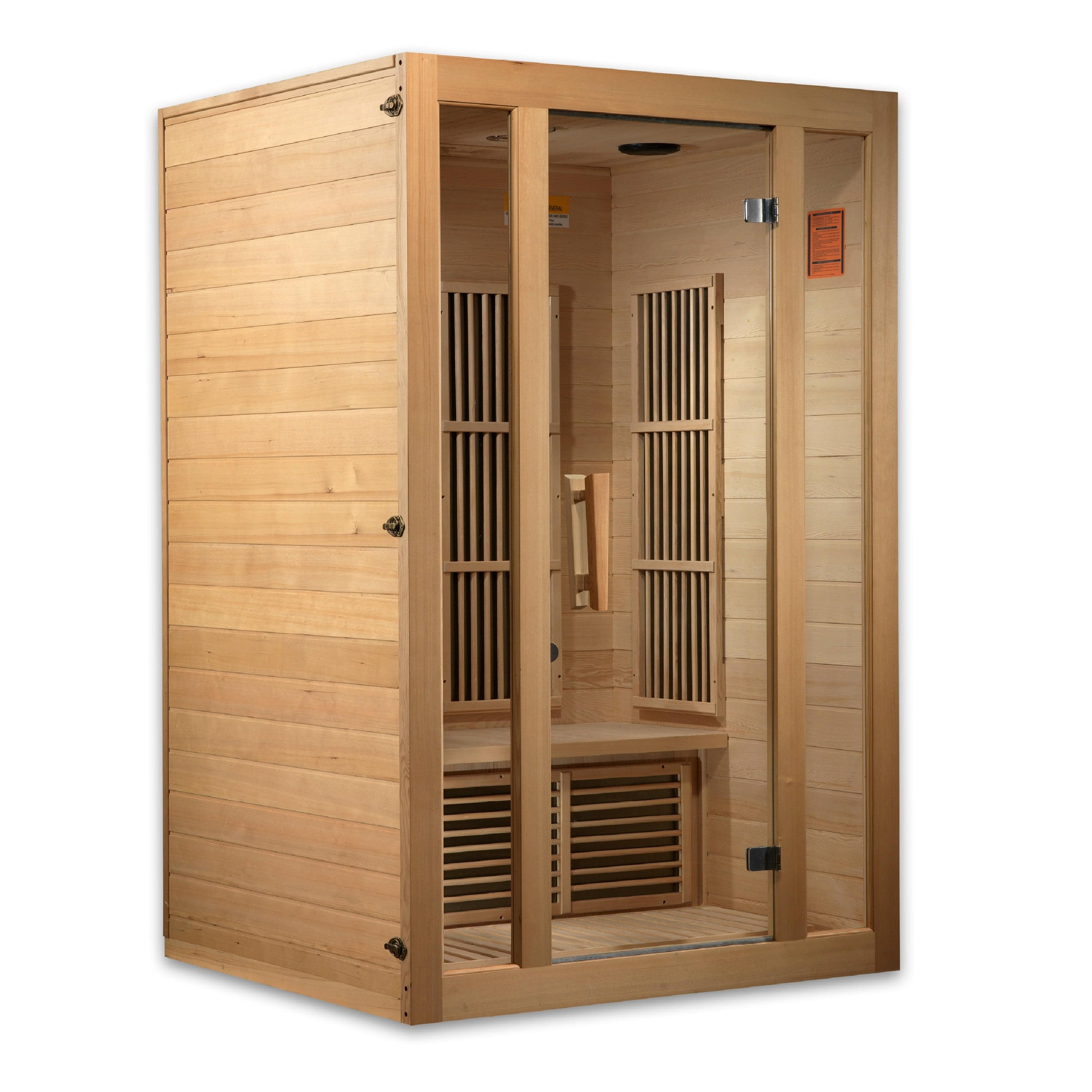 Golden Designs Maxxus Seattle 2-Person Low EMF FAR Infrared Carbon Sauna with Canadian Hemlock | MX-J206-01