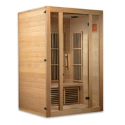 Golden Designs Maxxus "Seattle" 2-Person Near Zero EMF FAR Infrared Carbon Sauna with Canadian Hemlock | MX-J206-01-ZF