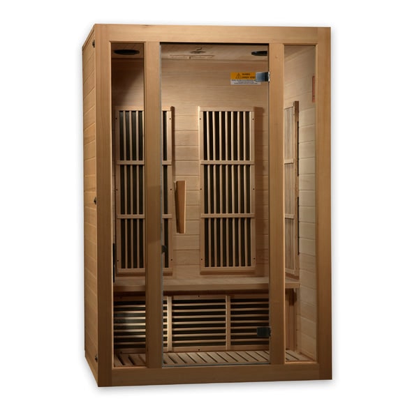 Golden Designs Maxxus "Seattle" 2-Person Near Zero EMF FAR Infrared Carbon Sauna with Canadian Hemlock | MX-J206-01-ZF