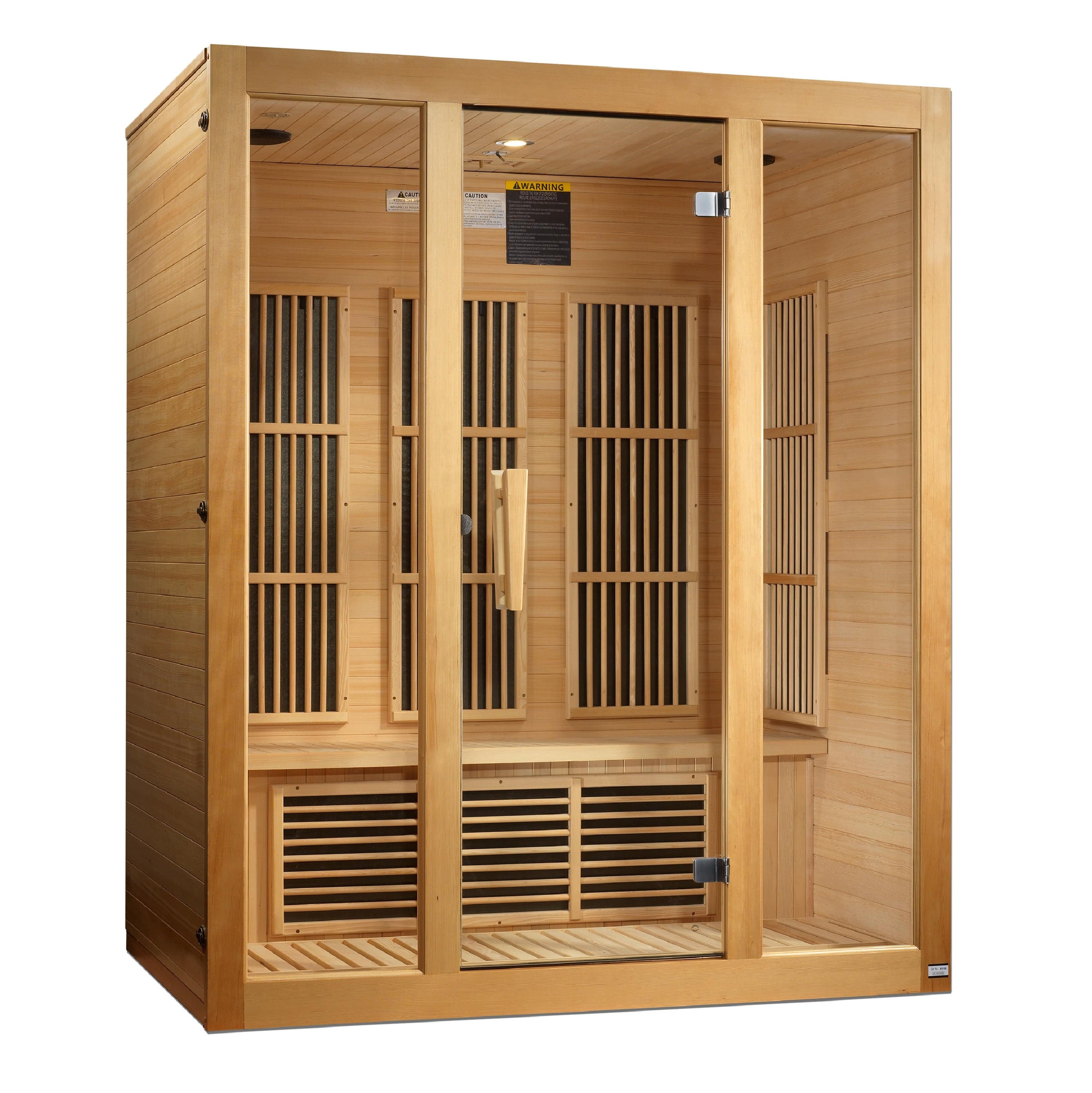 Golden Designs Maxxus Bellevue 3-Person Low EMF FAR Infrared Sauna with Canadian Hemlock | MX-J306-01