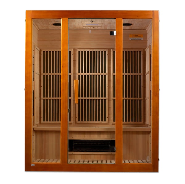 Golden Designs Maxxus Alpine Dual Tech 3-Person Low EMF FAR Infrared Sauna with Canadian Hemlock | MX-J306-02S