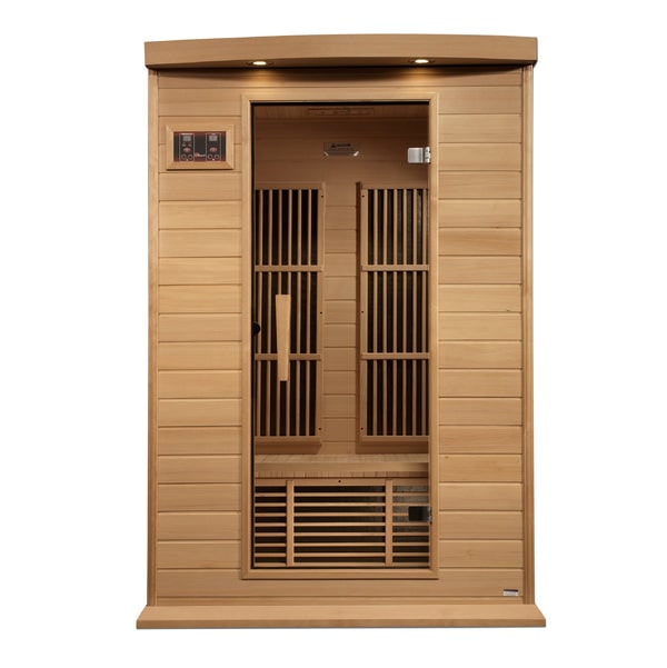 Golden Designs Maxxus Infrared Sauna 2-Person Near Zero EMF FAR Infrared w/ Hemlock | MX-K206-01-ZF