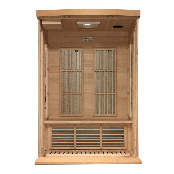 Golden Designs Maxxus Infrared Sauna 2-Person Near Zero EMF FAR Infrared w/ Hemlock | MX-K206-01-ZF