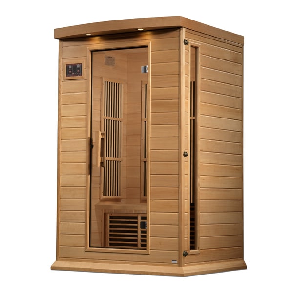 Golden Designs Maxxus Infrared Sauna 2-Person Near Zero EMF FAR Infrared w/ Hemlock | MX-K206-01-ZF
