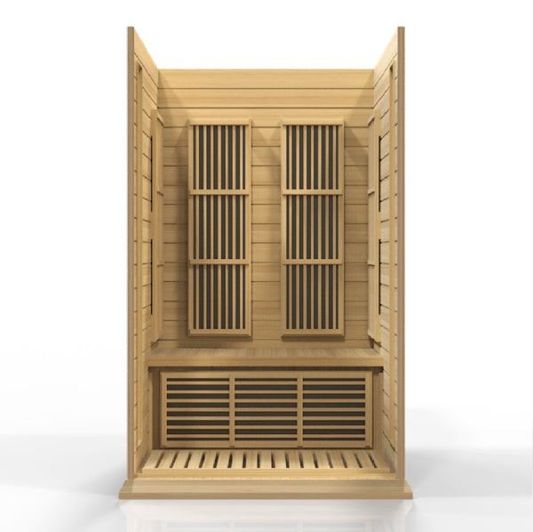 Golden Designs Maxxus 2-Person FAR Infrared Sauna - Low EMF with Canadian Hemlock | MX-K206-01