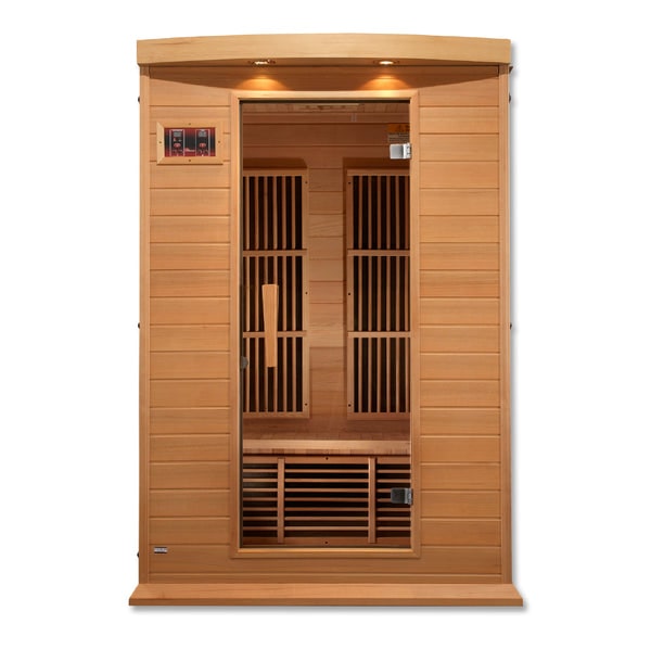 Golden Designs Maxxus 2-Person FAR Infrared Sauna - Low EMF with Canadian Hemlock | MX-K206-01