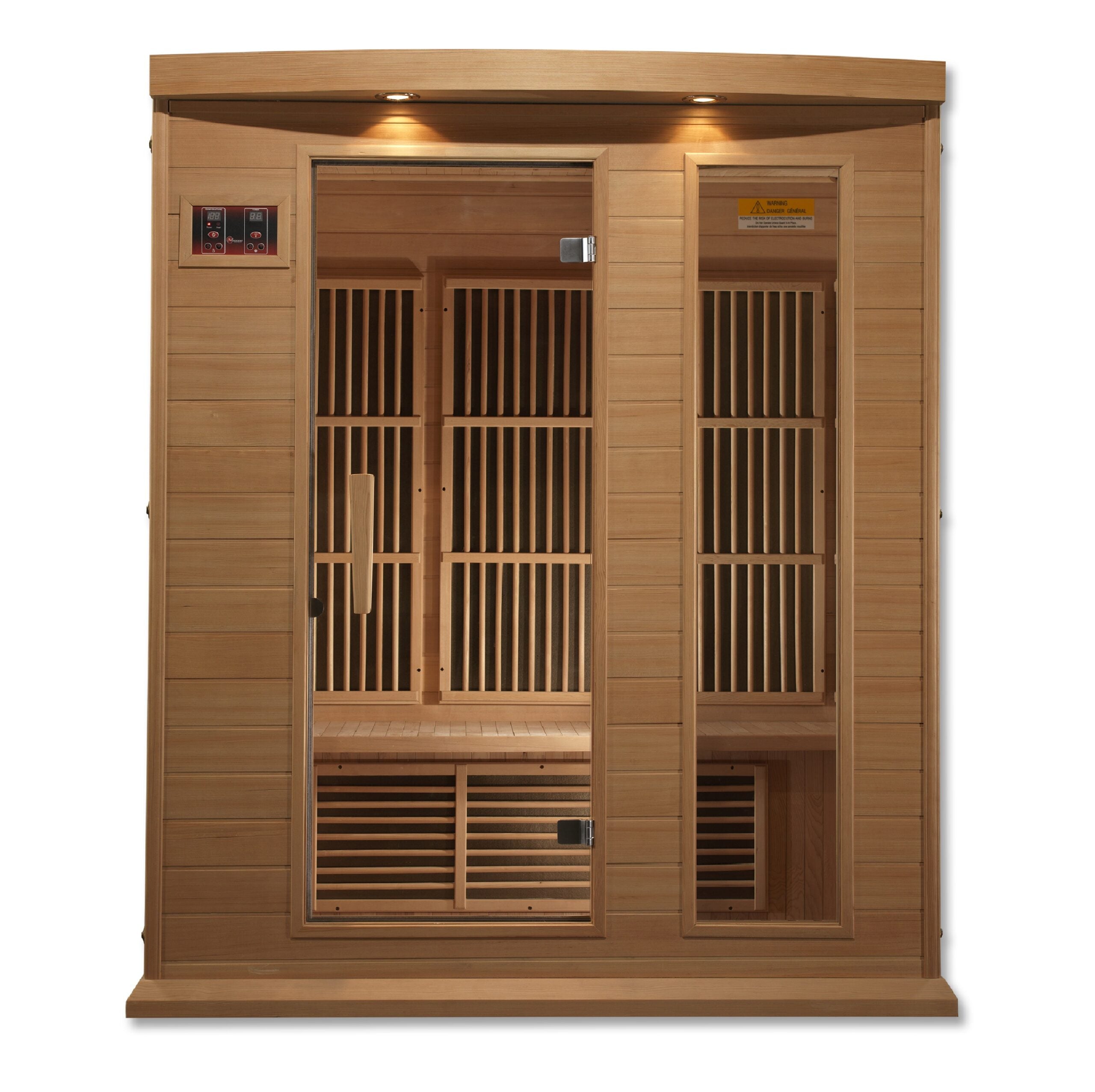 Golden Designs Maxxus 3-Person FAR Infrared Sauna Low EMF with Canadian Hemlock | MX-K306-01