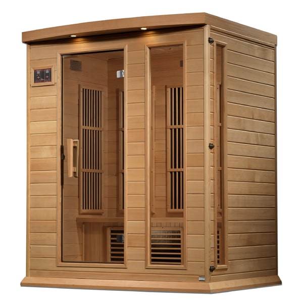 Golden Designs Maxxus Near Zero EMF FAR Infrared Sauna with Canadian Hemlock | MX-K306-01-ZF