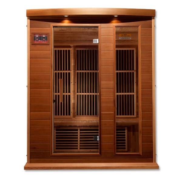 Golden Designs Maxxus Montilemar 3-Person Near Zero EMF FAR Infrared Sauna with Canadian Red Cedar | MX-K306-01-ZF CED