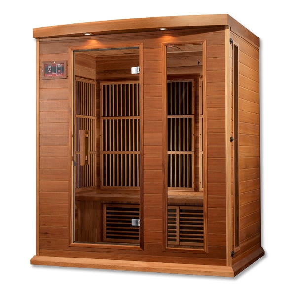 Golden Designs Maxxus 3-Person FAR Infrared Sauna Low EMF with Red Cedar | MX-K306-01 CED