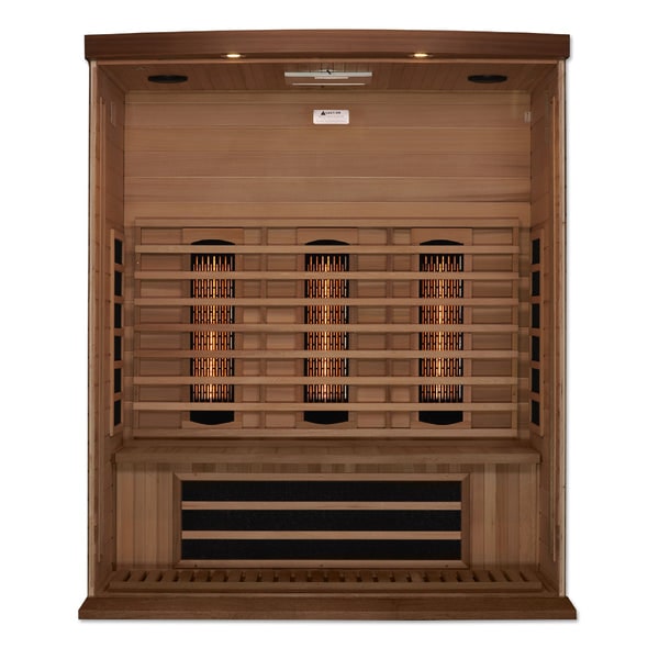 Golden Designs Maxxus 3-Person Full Spectrum Infrared Sauna in Canadian Red Cedar | MX-M306-01-FS CED