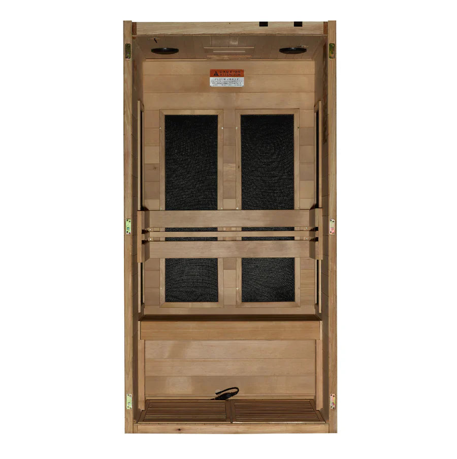 Golden Designs Veneto 1-2 Person Low EMF FAR Infrared Sauna with Canadian Hemlock