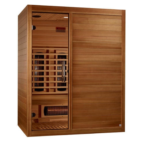 Golden Designs Maxxus S-Line 3-Person Full Spectrum Infrared Sauna with Pacific Cedar
