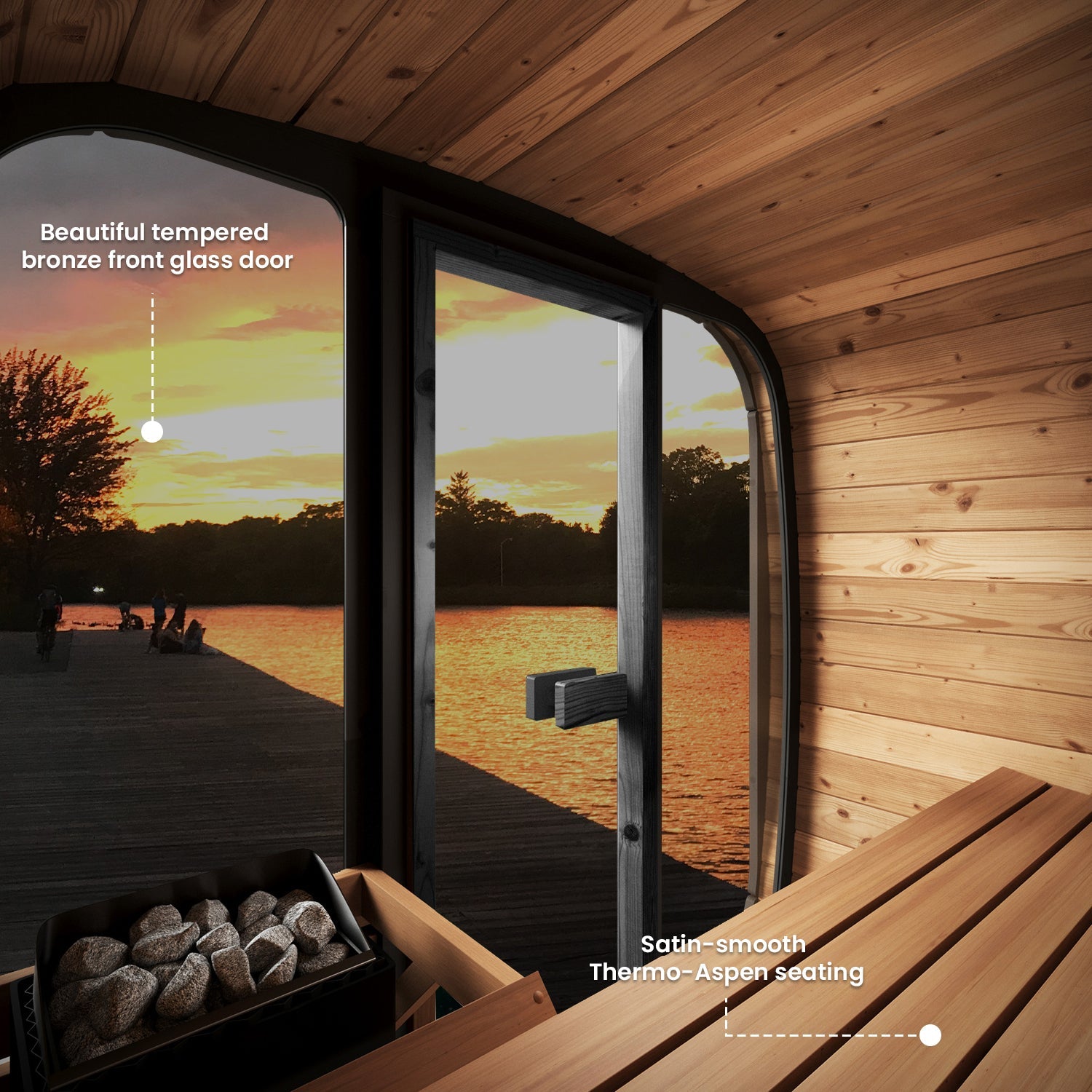 SaunaLife 3-Person Cube-Series Outdoor Home Sauna Kit CL4G