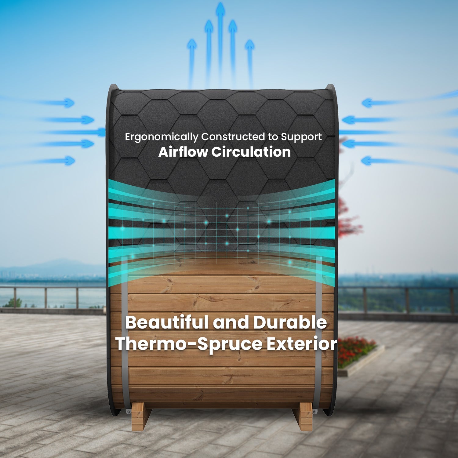 SaunaLife 2-Person Cube-Series Outdoor Home Sauna Kit CL3G