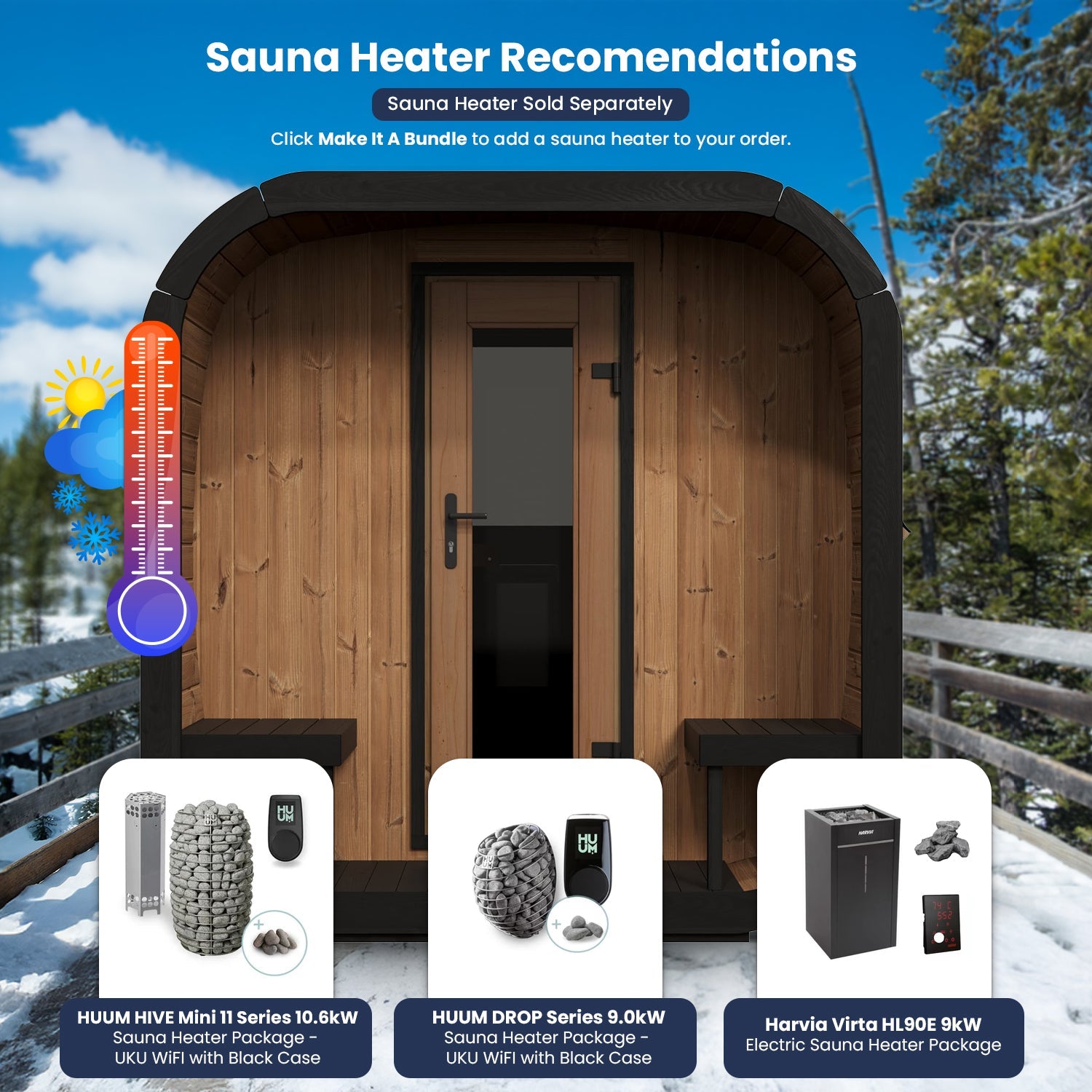 SaunaLife 8-Person Cube Series Outdoor Home Sauna Kit CL12GCP