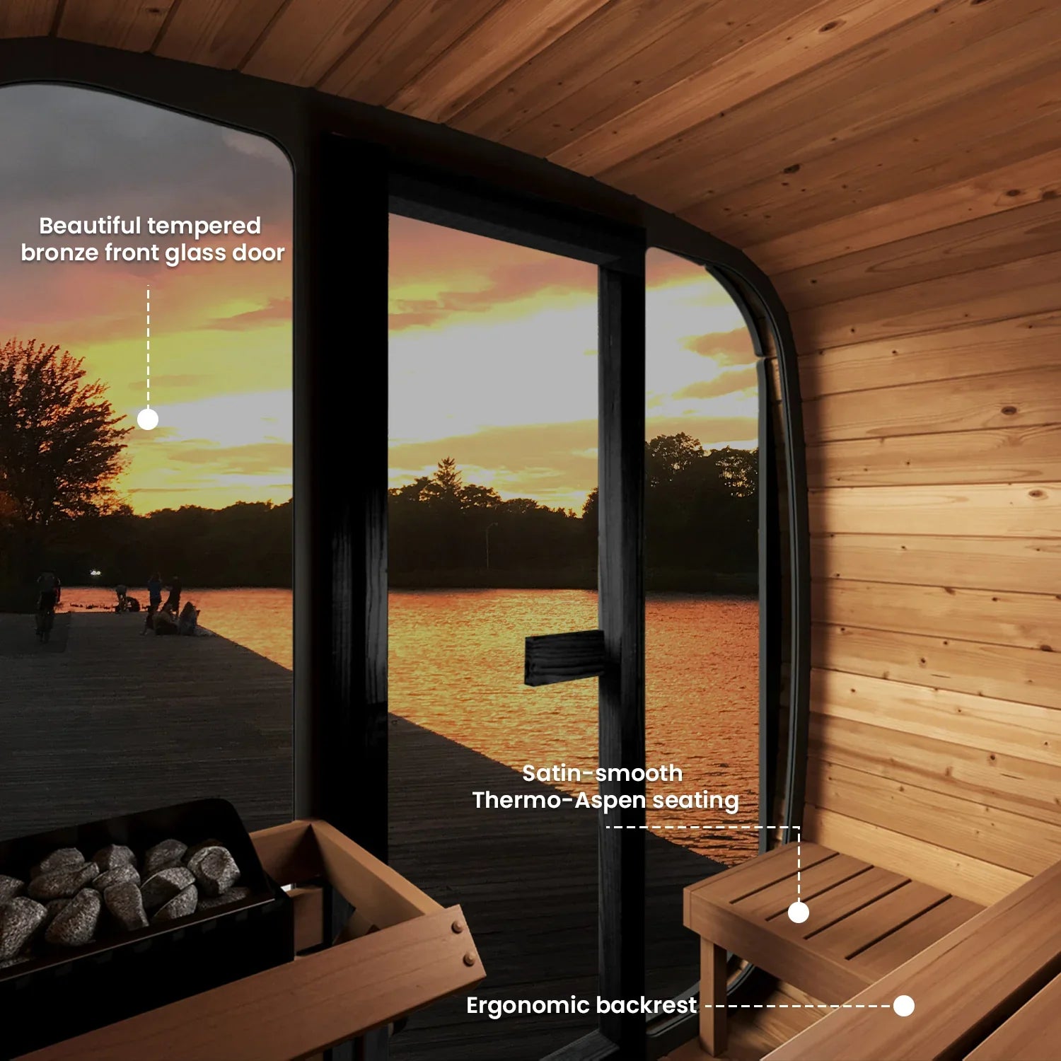 SaunaLife CL5G 4 Person Cube Series Outdoor Sauna Kit