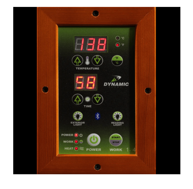 Golden Designs Dynamic "Vittoria" 2 Person Low EMF Infrared Sauna | DYN-6220-01