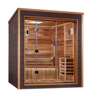 Golden Designs "Drammen" 3 Person Outdoor-Indoor Traditional Steam Sauna | GDI-8203-01