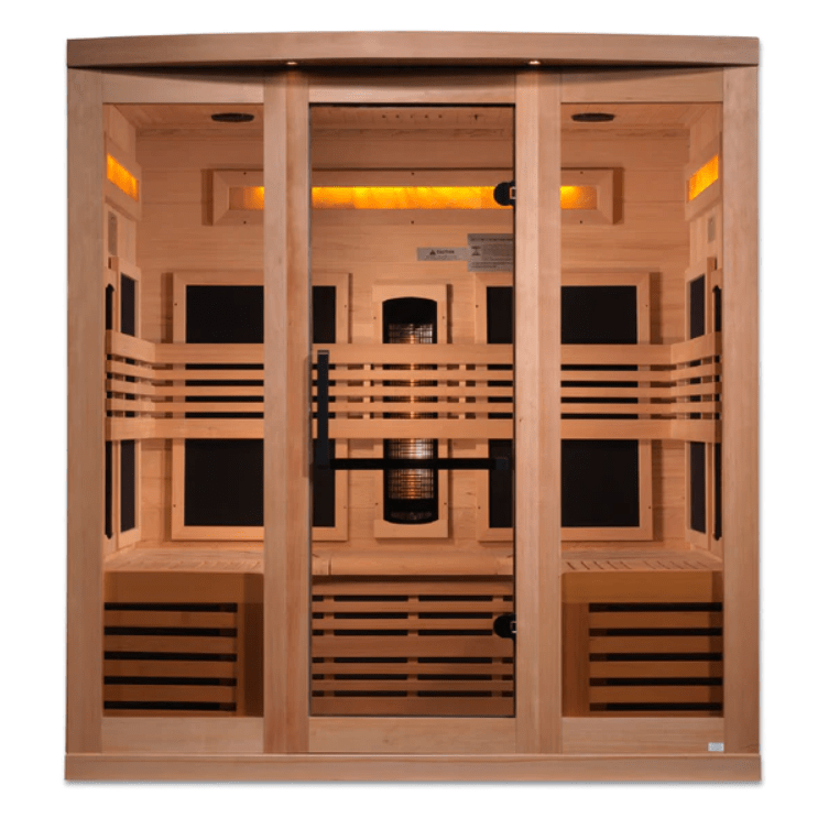 Golden Designs 6-Person Full Spectrum Infrared Sauna with Himalayan Salt Bar | GDI-8260-01