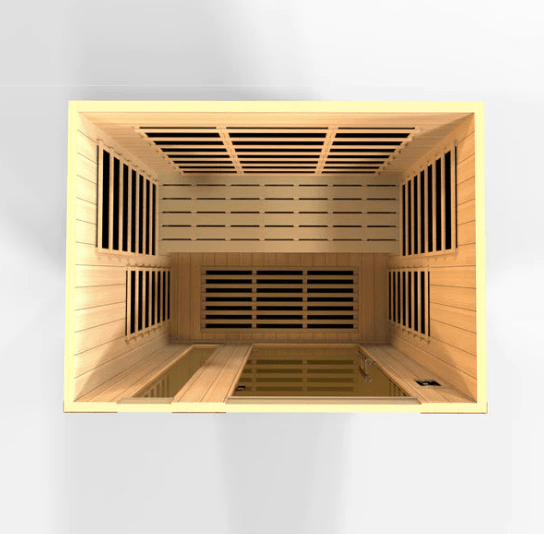 Golden Designs Dynamic Lugano Elite 3-Person Ultra Low EMF FAR Infrared Sauna | DYN-6336-02 Elite