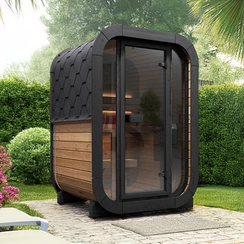 SaunaLife 2-Person Cube-Series Outdoor Home Sauna Kit CL3G