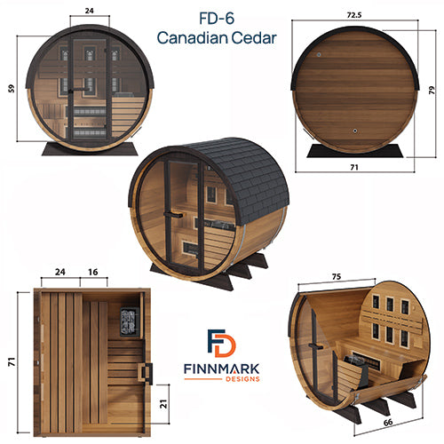 Finnmark FD-6 Infrared Barrel Sauna