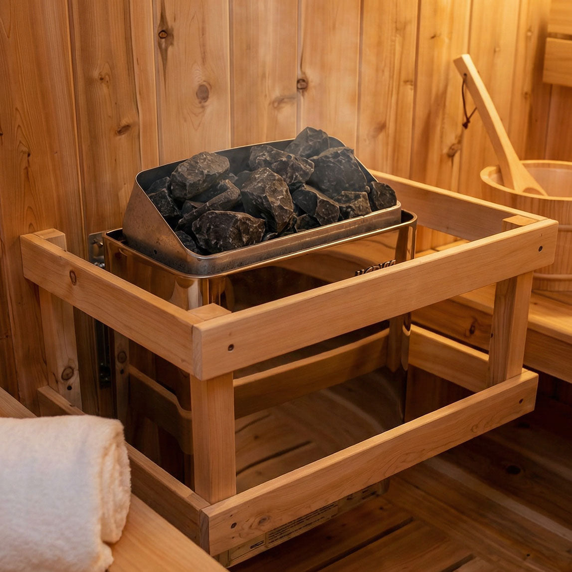 Harvia KIP80W Electric Sauna Heater Package for Home Wellness