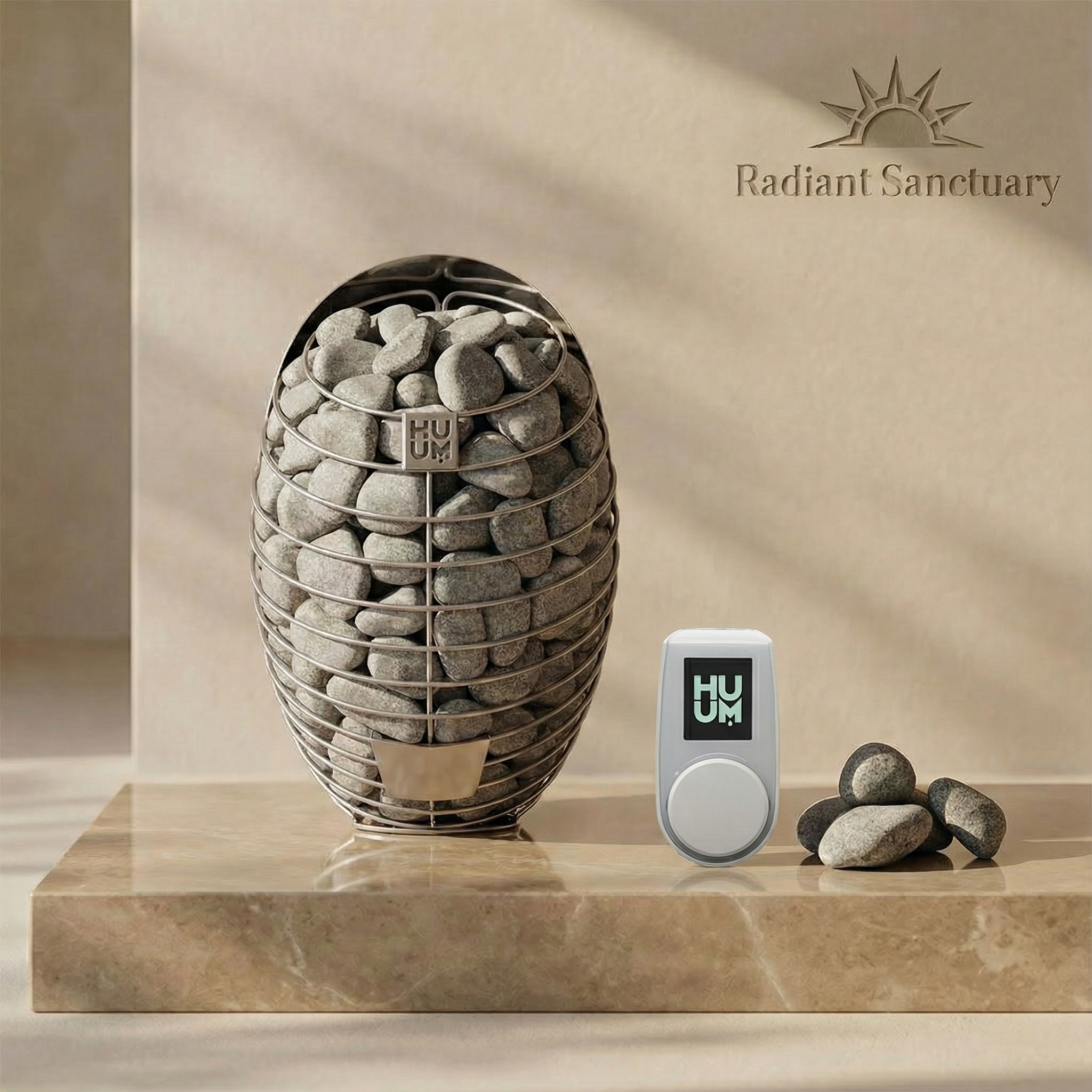 HUUM Drop 9 kW Electric Sauna Heater Package for Luxury Home Saunas