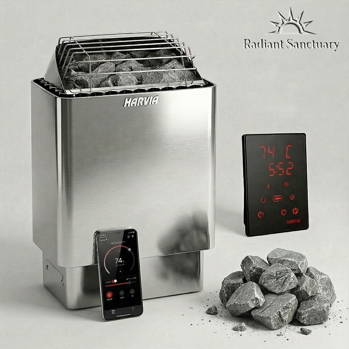 Harvia KIP80W Electric Sauna Heater Package for Home Wellness